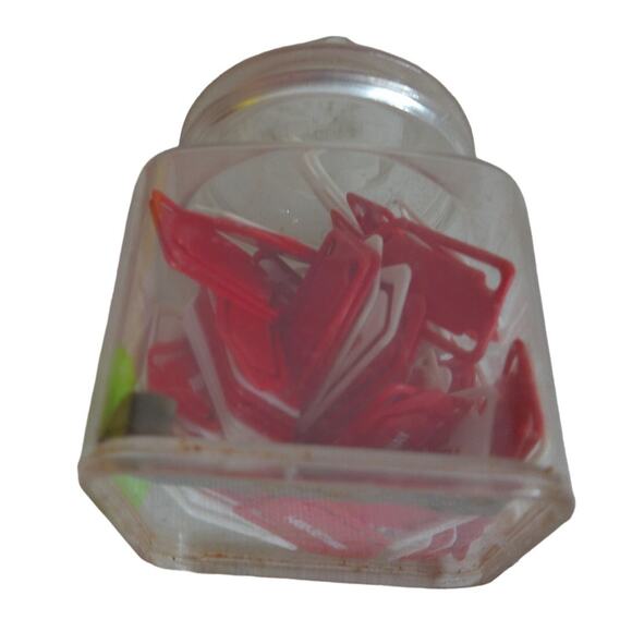 Vintage TWA Getaway Vacations Storage Jar with Logo Paper Clips - Picture 5 of 6